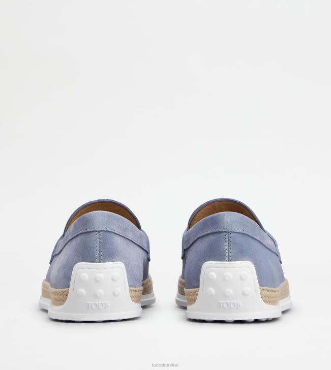 Tod\'s 8NXV641 svetlo modrá muži mokasíny v semišu
