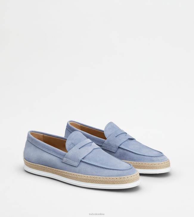 Tod\'s 8NXV641 svetlo modrá muži mokasíny v semišu
