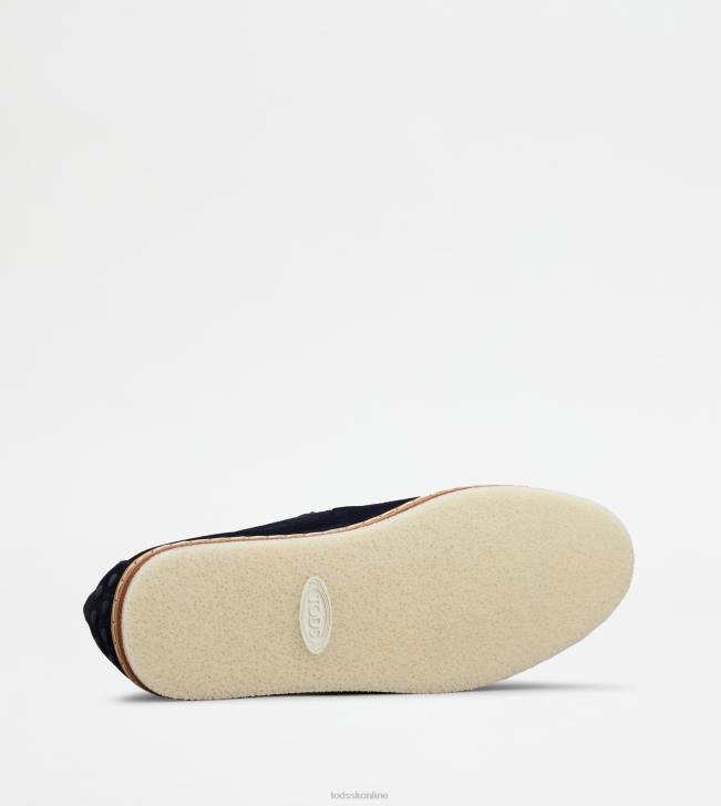 Tod\'s 8NXV642 Modrá muži mokasíny v semišu
