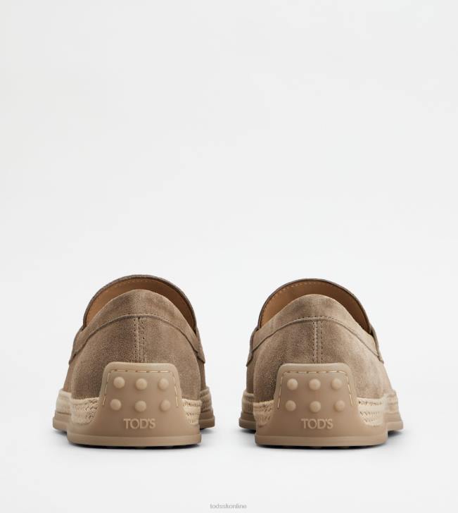 Tod\'s 8NXV644 béžová muži mokasíny v semišu