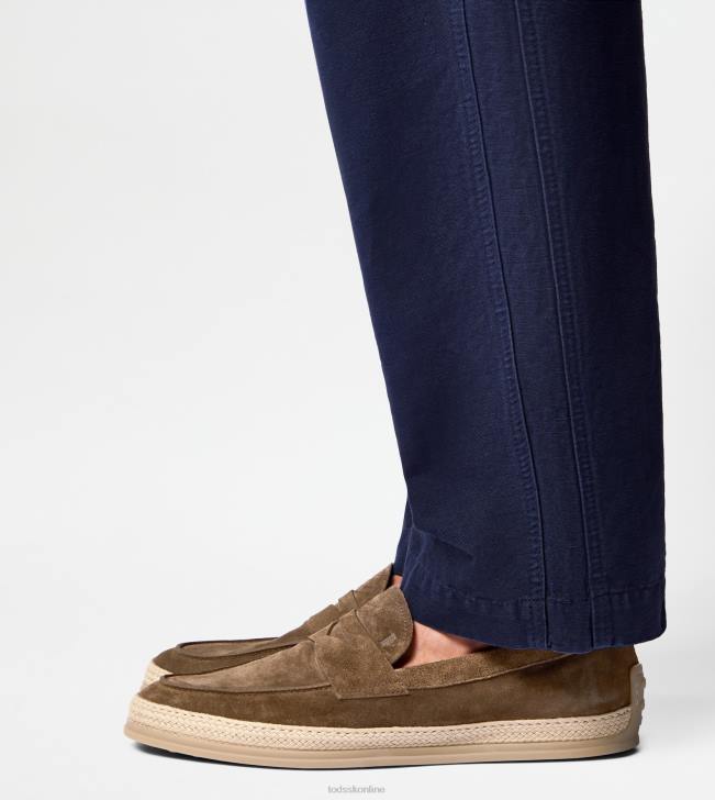 Tod\'s 8NXV645 hnedá muži mokasíny v semišu