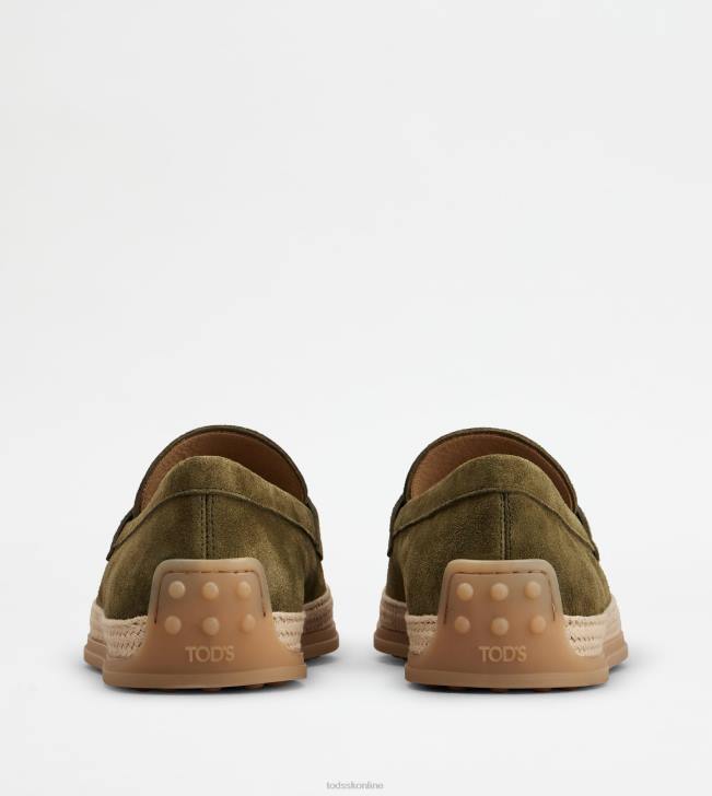 Tod\'s 8NXV646 zelená muži mokasíny v semišu