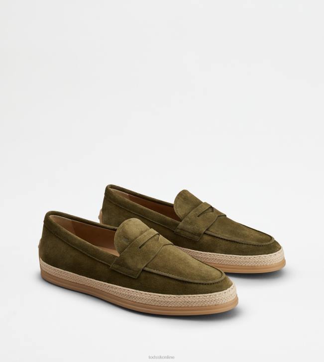 Tod\'s 8NXV646 zelená muži mokasíny v semišu