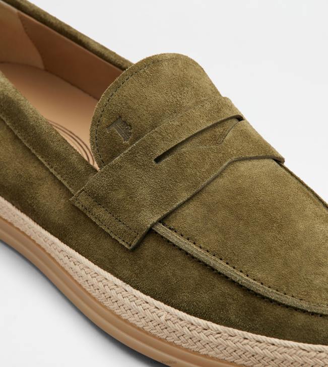 Tod\'s 8NXV646 zelená muži mokasíny v semišu