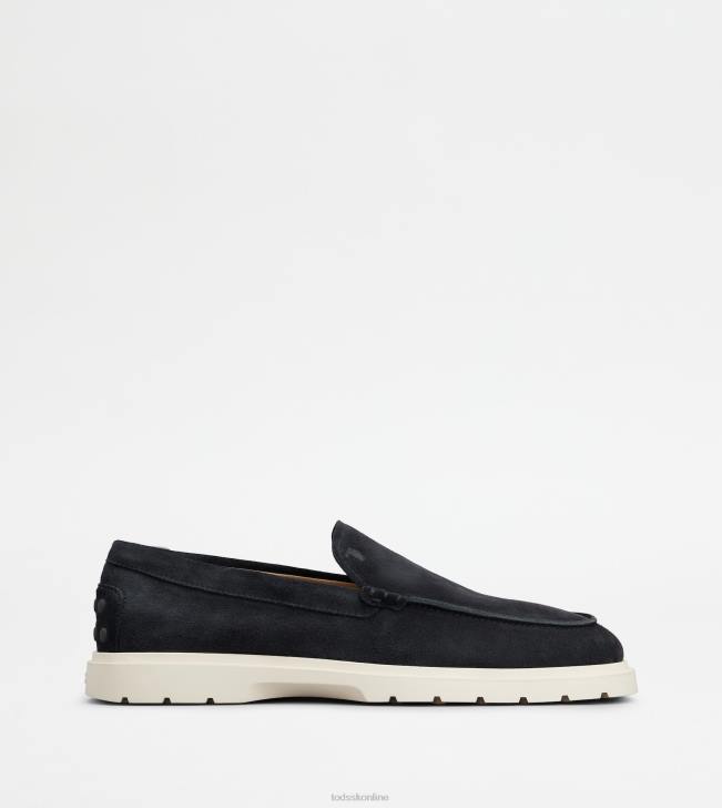 Tod's 8NXV648 Modrá muži semišové mokasíny