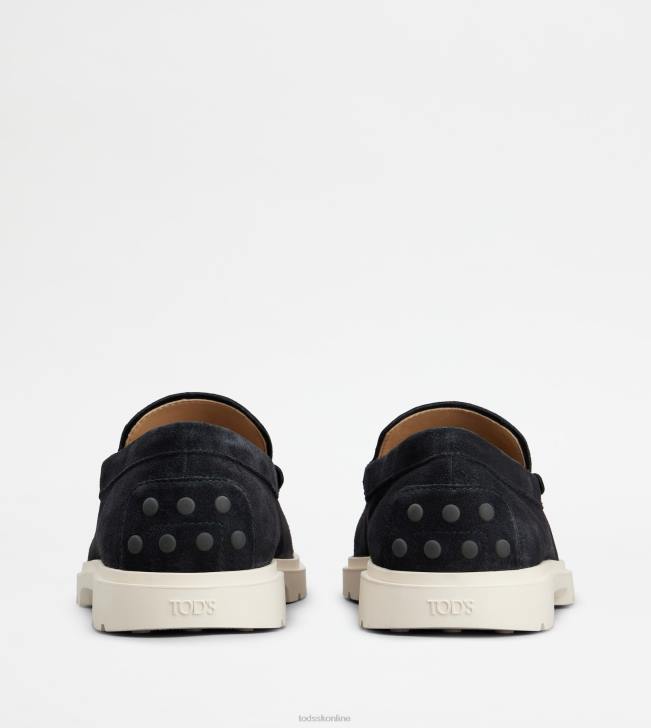 Tod\'s 8NXV648 Modrá muži semišové mokasíny