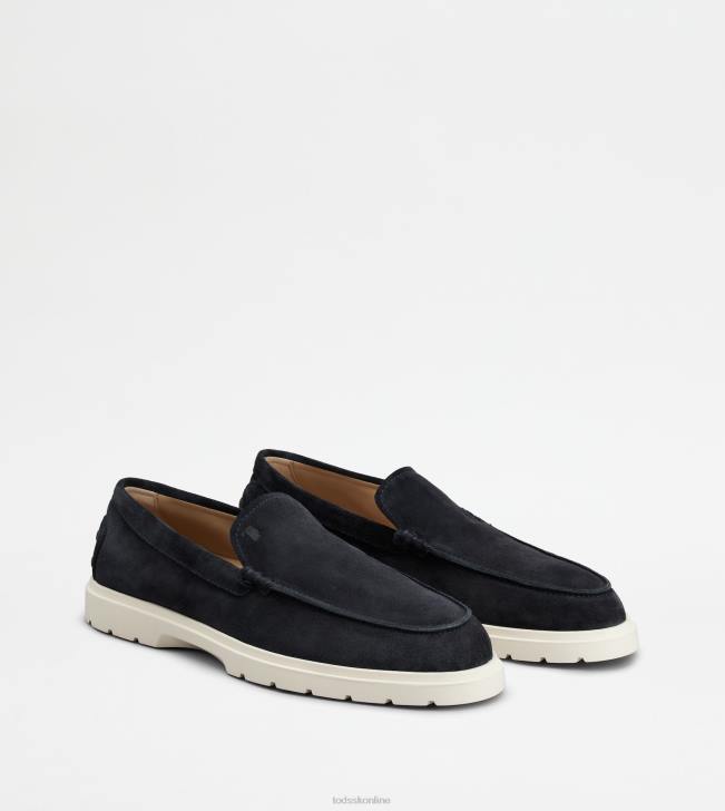 Tod\'s 8NXV648 Modrá muži semišové mokasíny