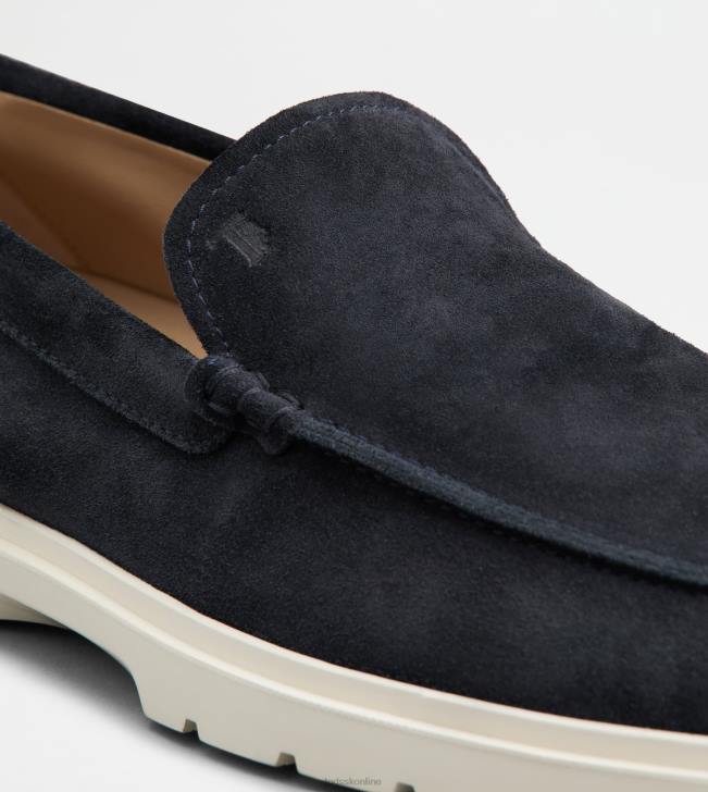 Tod\'s 8NXV648 Modrá muži semišové mokasíny