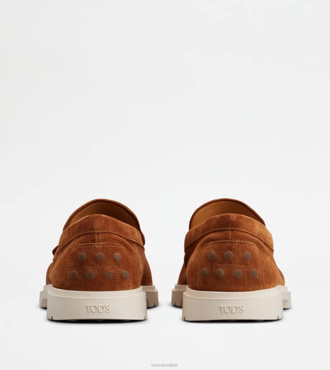 Tod\'s 8NXV649 hnedá muži semišové mokasíny