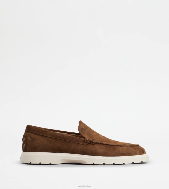 Tod's 8NXV650 hnedá muži semišové mokasíny