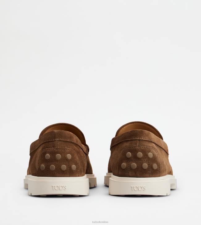 Tod\'s 8NXV650 hnedá muži semišové mokasíny