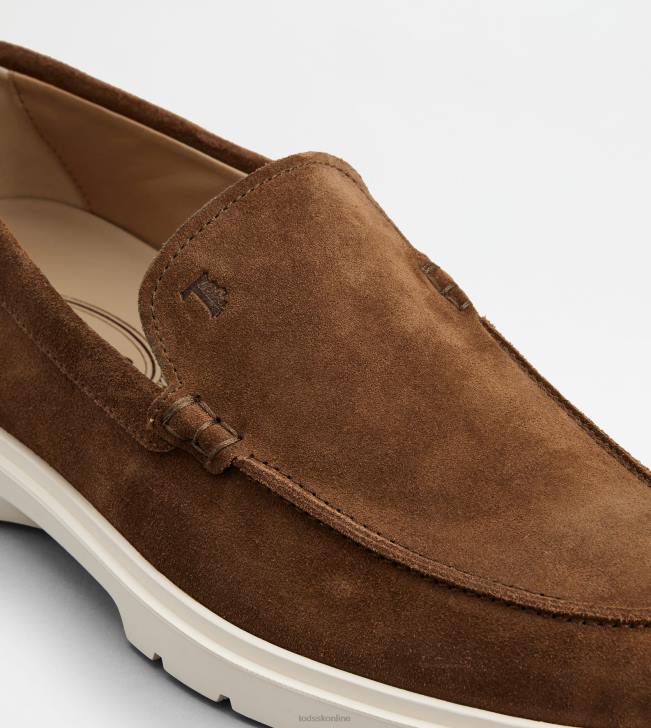 Tod\'s 8NXV650 hnedá muži semišové mokasíny