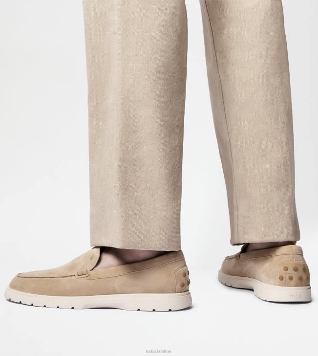Tod\'s 8NXV651 off white muži semišové mokasíny
