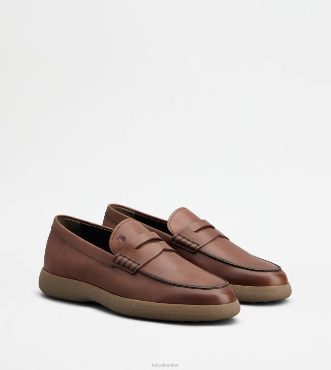 Tod\'s 8NXV652 hnedá muži mokasíny v koži