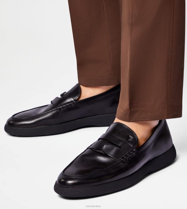 Tod\'s 8NXV653 čierna muži mokasíny v koži