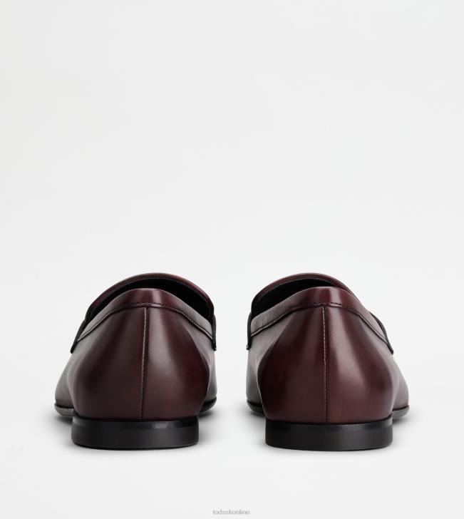 Tod\'s 8NXV654 bordová muži t nadčasové mokasíny v koži