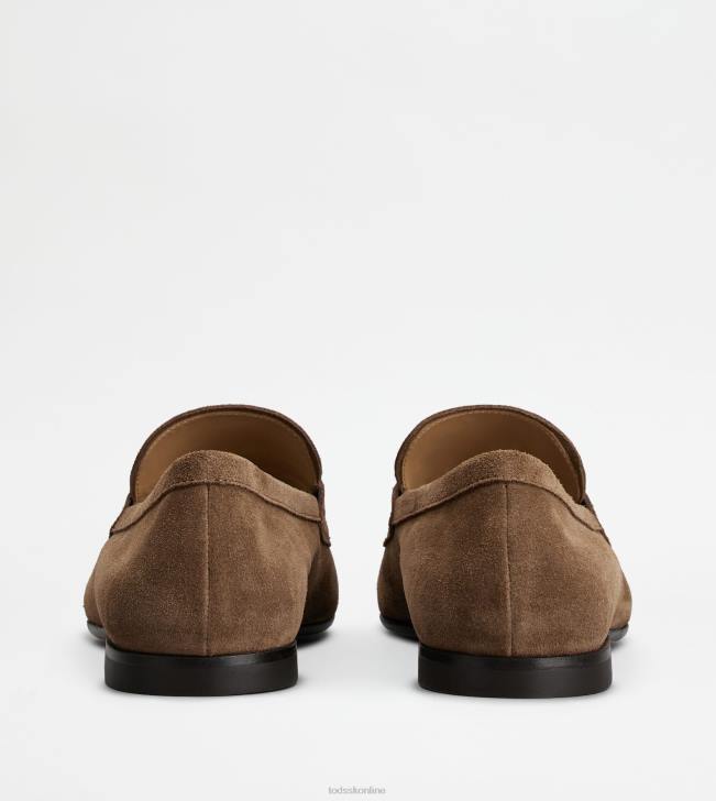 Tod\'s 8NXV656 hnedá muži mokasíny v semišu