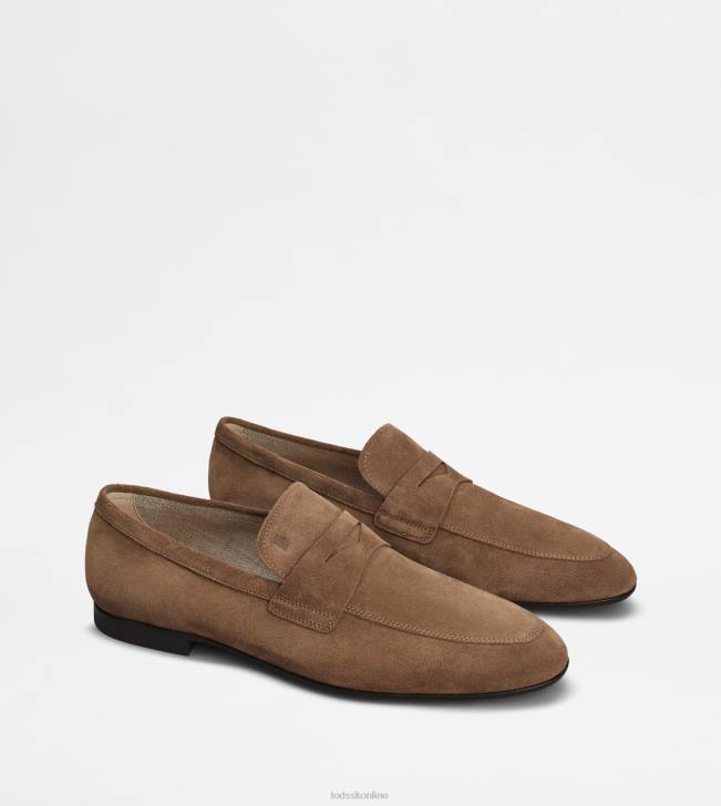 Tod\'s 8NXV656 hnedá muži mokasíny v semišu