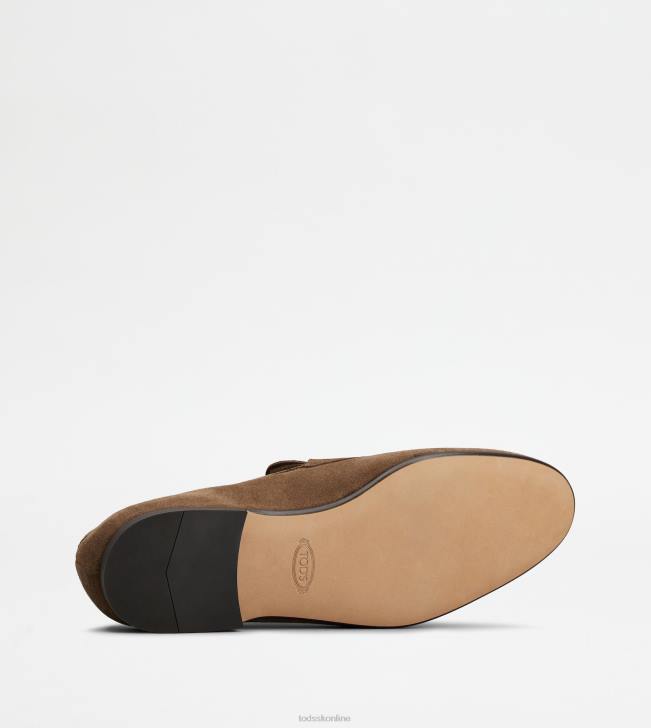 Tod\'s 8NXV656 hnedá muži mokasíny v semišu