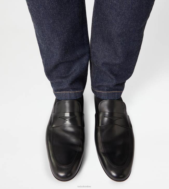 Tod\'s 8NXV659 čierna muži mokasíny v koži