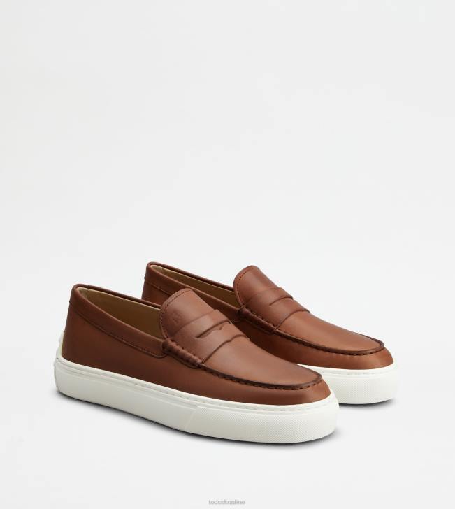 Tod\'s 8NXV660 hnedá muži mokasíny v koži
