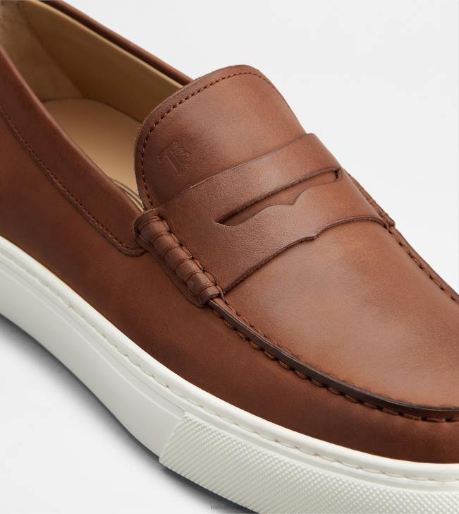 Tod\'s 8NXV660 hnedá muži mokasíny v koži
