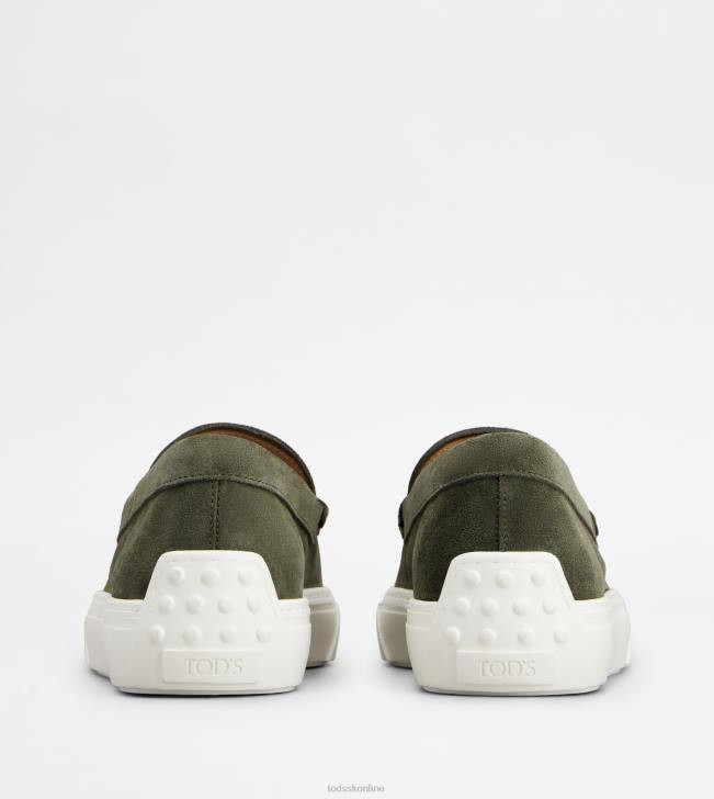 Tod\'s 8NXV661 zelená muži mokasíny v semišu