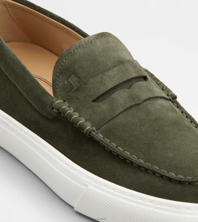 Tod\'s 8NXV661 zelená muži mokasíny v semišu