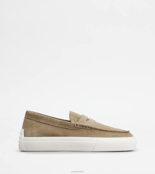 Tod's 8NXV662 béžová muži mokasíny v semišu