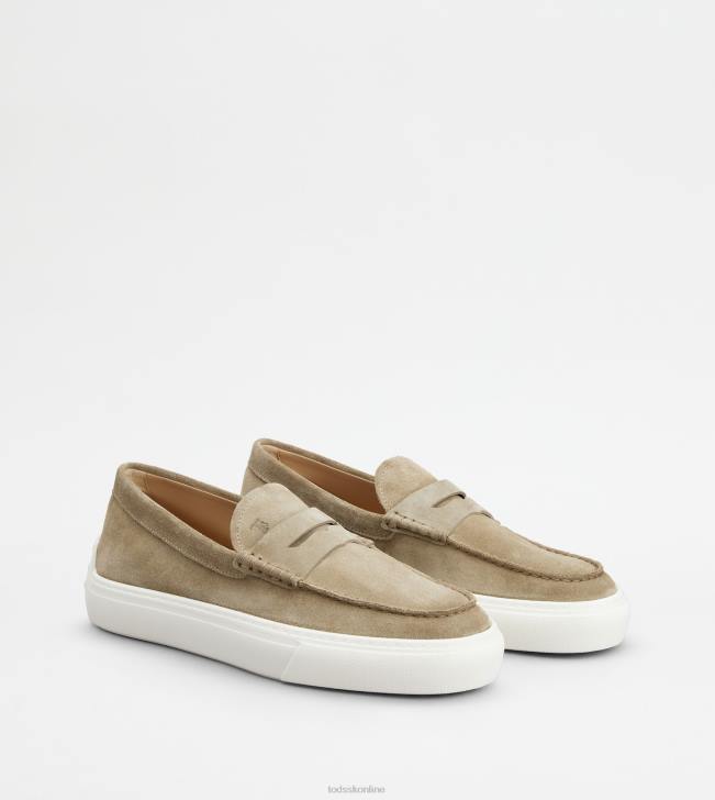 Tod\'s 8NXV662 béžová muži mokasíny v semišu