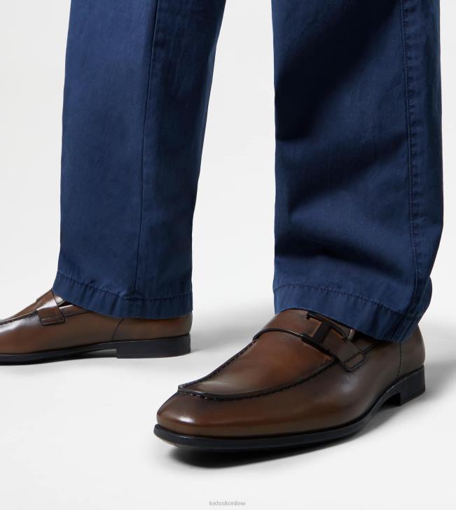Tod\'s 8NXV666 hnedá muži mokasíny v koži