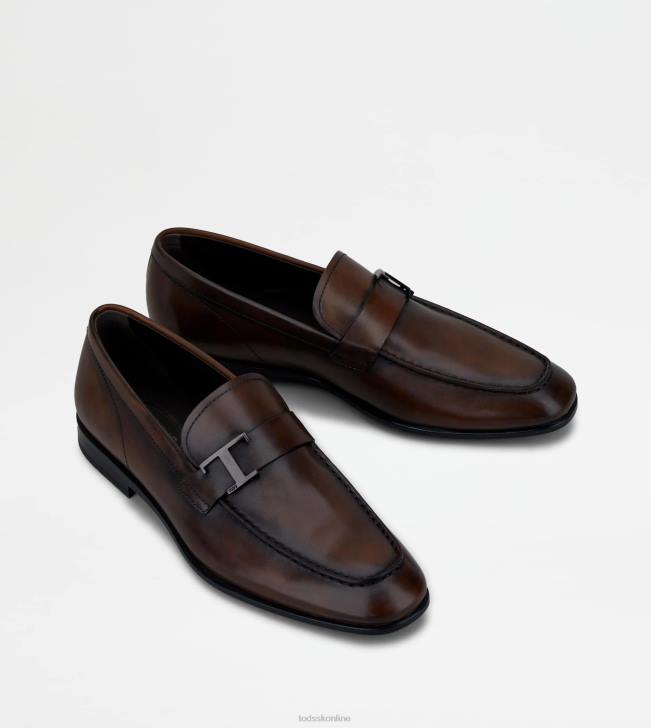 Tod\'s 8NXV666 hnedá muži mokasíny v koži