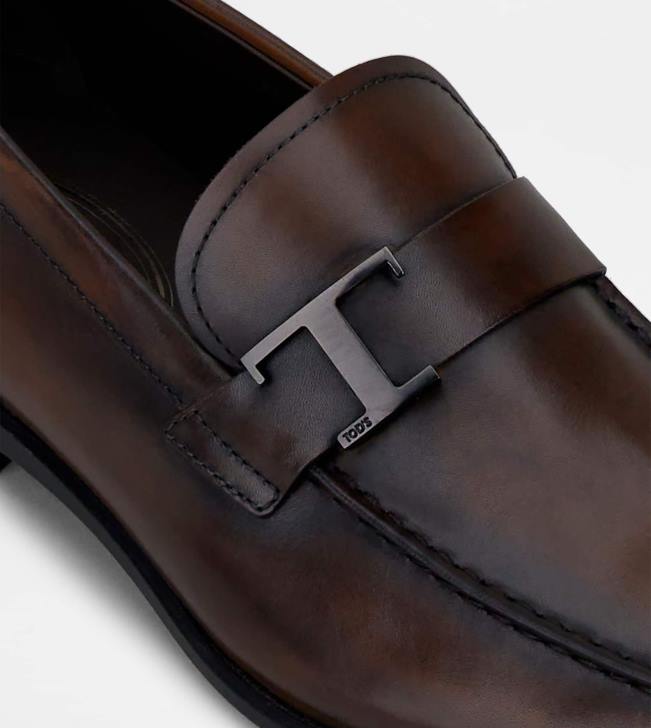 Tod\'s 8NXV666 hnedá muži mokasíny v koži