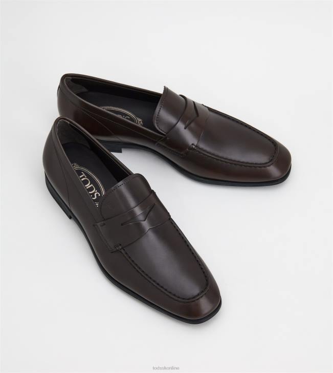 Tod\'s 8NXV667 hnedá muži mokasíny v koži