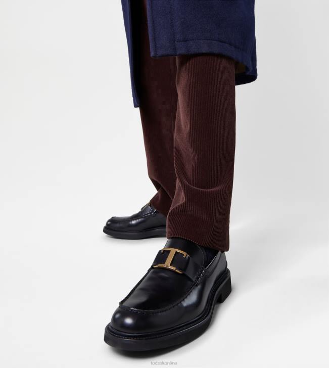 Tod\'s 8NXV671 čierna muži mokasíny v koži