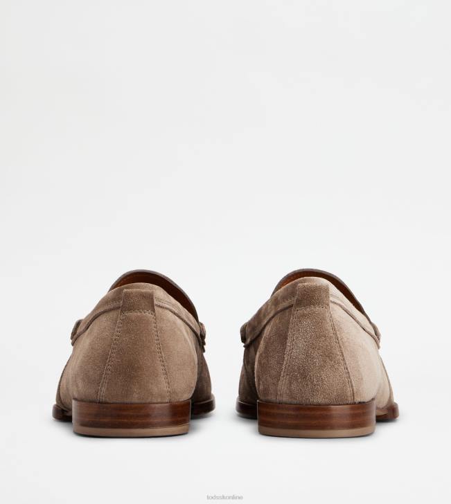 Tod\'s 8NXV672 hnedá muži mokasíny v semišu