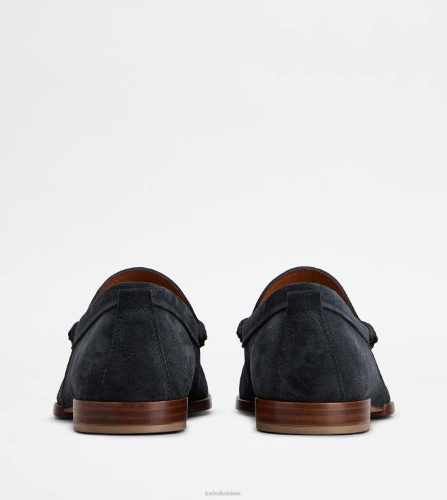 Tod\'s 8NXV673 Modrá muži mokasíny v semišu