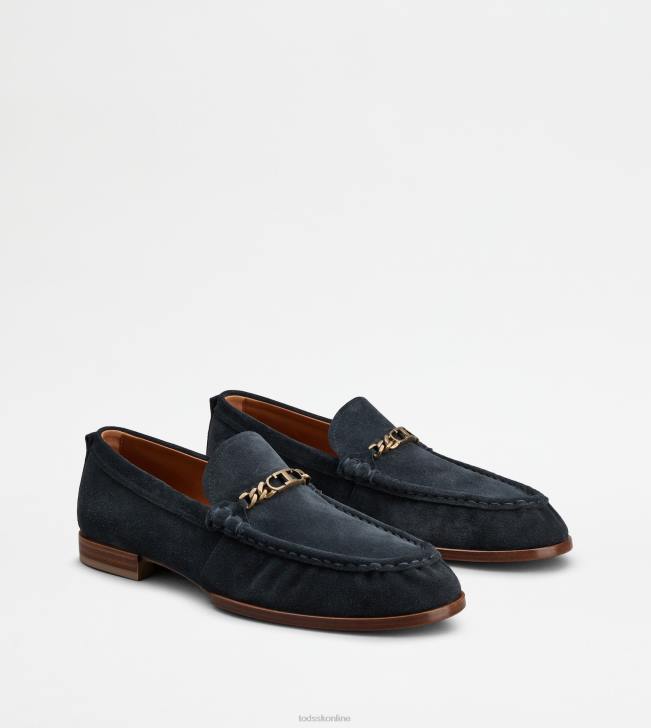 Tod\'s 8NXV673 Modrá muži mokasíny v semišu