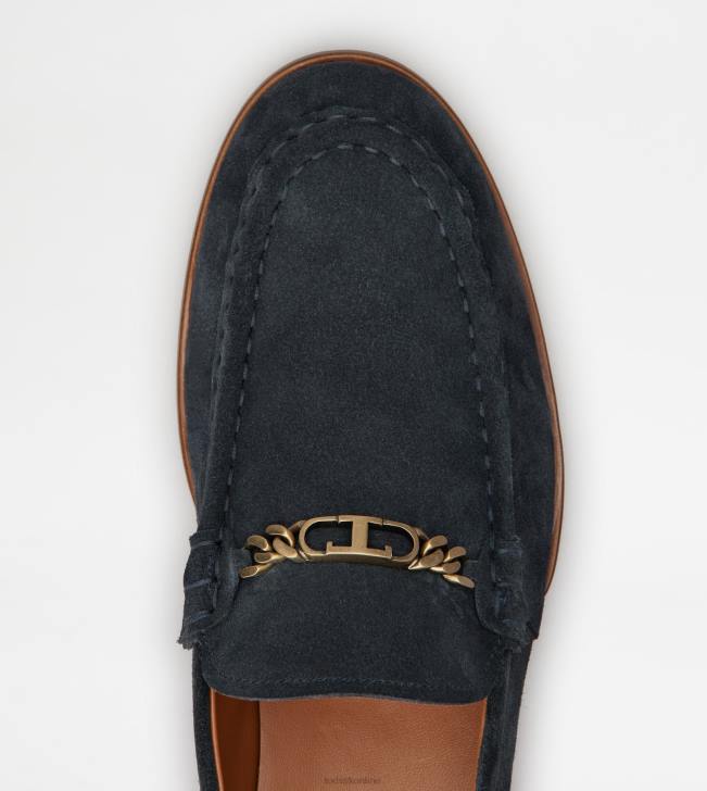 Tod\'s 8NXV673 Modrá muži mokasíny v semišu