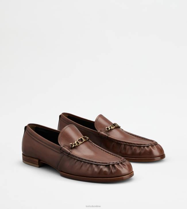 Tod\'s 8NXV674 hnedá muži mokasíny v koži