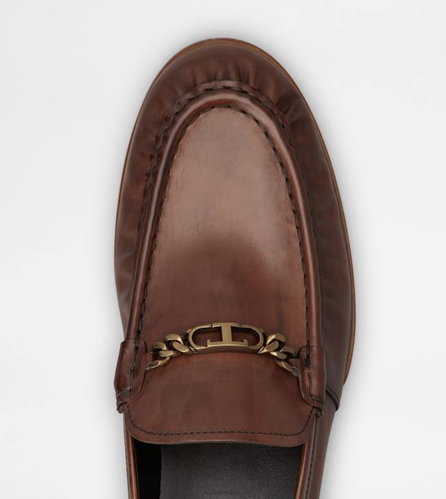 Tod\'s 8NXV674 hnedá muži mokasíny v koži