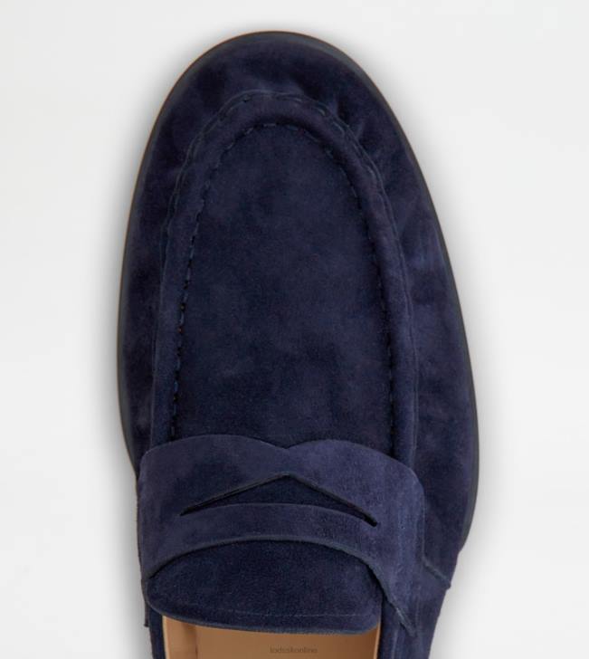 Tod\'s 8NXV675 Modrá muži mokasíny v semišu