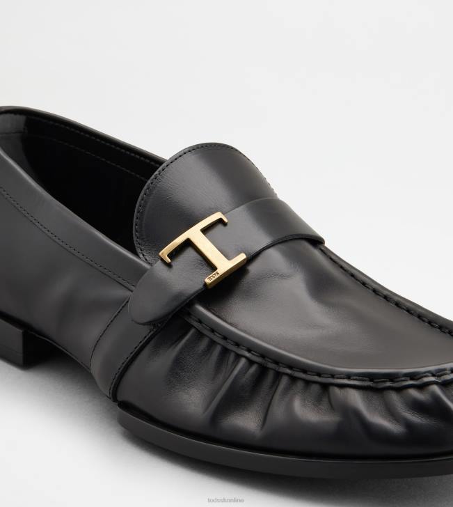 Tod\'s 8NXV676 čierna muži t nadčasové mokasíny v koži