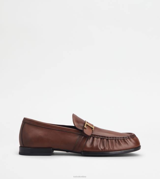 Tod's 8NXV677 hnedá muži t nadčasové mokasíny v koži