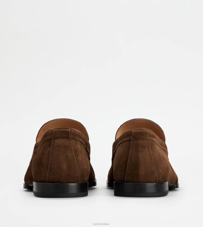 Tod\'s 8NXV678 hnedá muži mokasíny v semišu