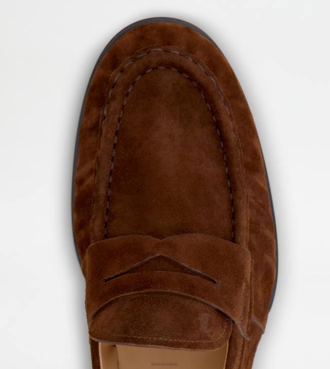 Tod\'s 8NXV678 hnedá muži mokasíny v semišu