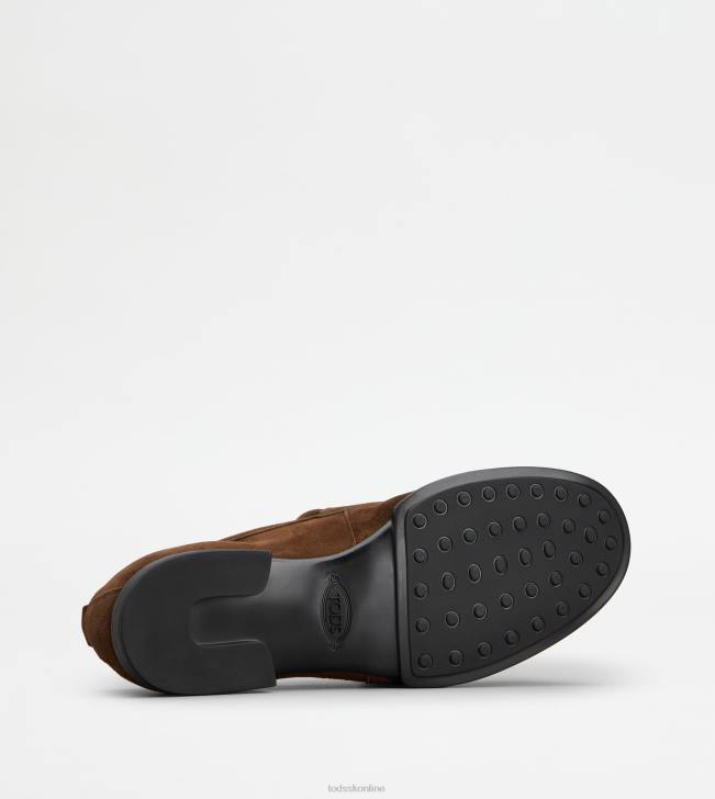 Tod\'s 8NXV678 hnedá muži mokasíny v semišu