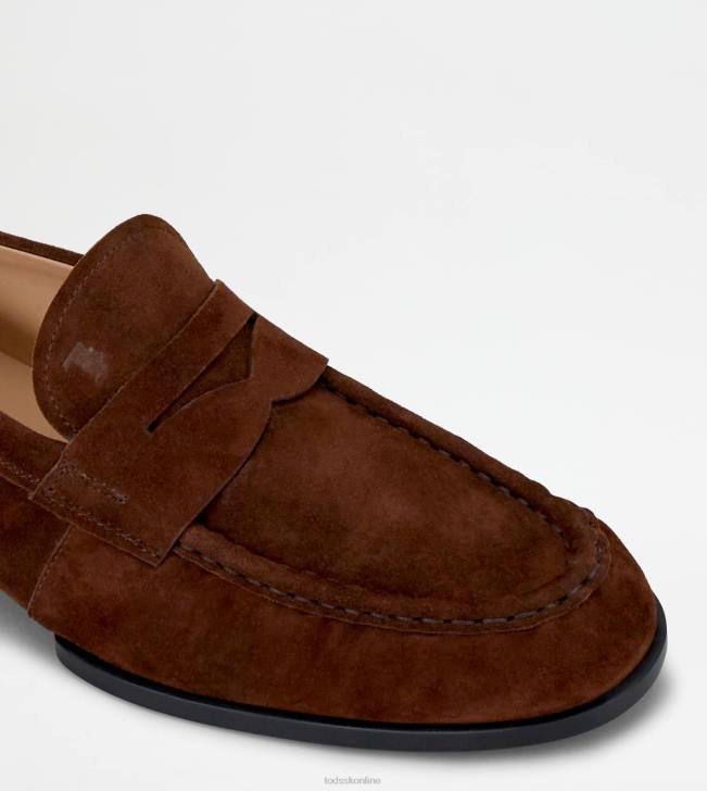 Tod\'s 8NXV678 hnedá muži mokasíny v semišu