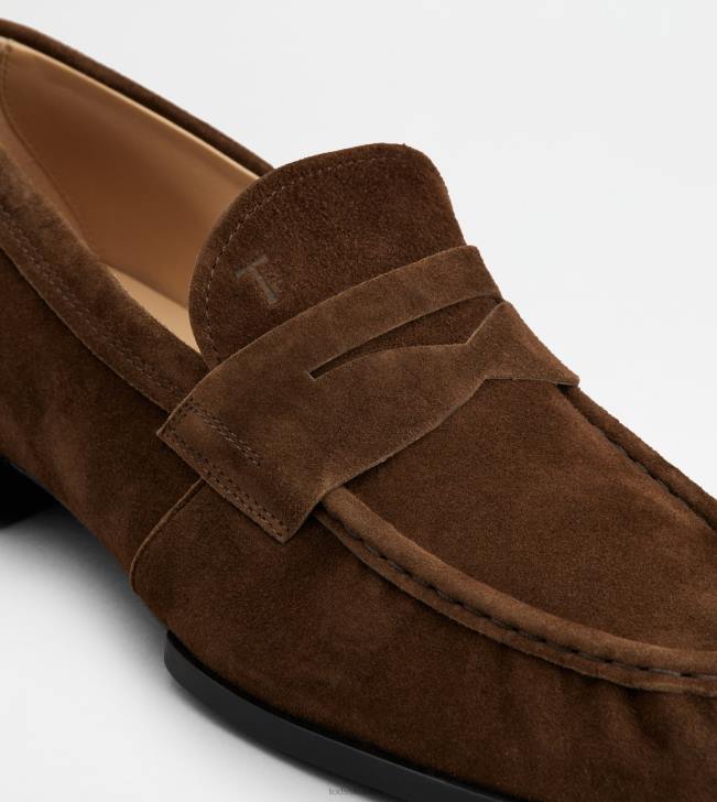 Tod\'s 8NXV678 hnedá muži mokasíny v semišu