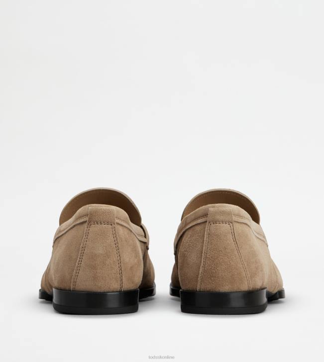 Tod\'s 8NXV679 béžová muži mokasíny v semišu